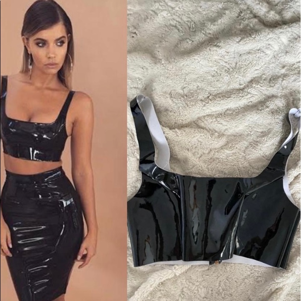ISO (DO NOT BUY) IN SEARCH OF Meshki latex black crop top